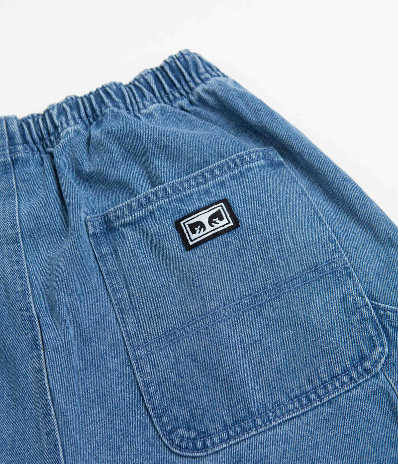 Obey Easy Denim Carpenter Shorts in Light Indigo