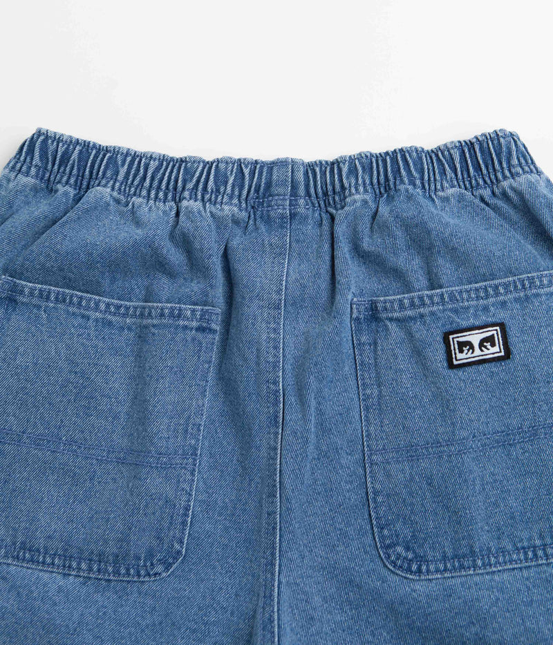 Obey Easy Denim Carpenter Shorts in Light Indigo