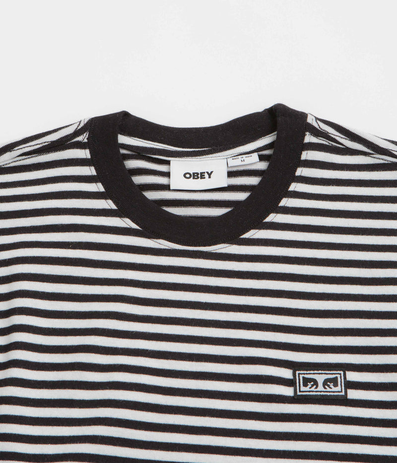 Obey Established Works Eyes Stripe T-Shirt in Black