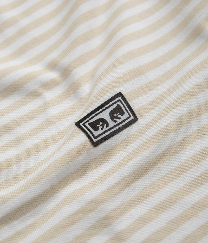Obey Established Works Eyes Stripe T-Shirt in Clay Multi