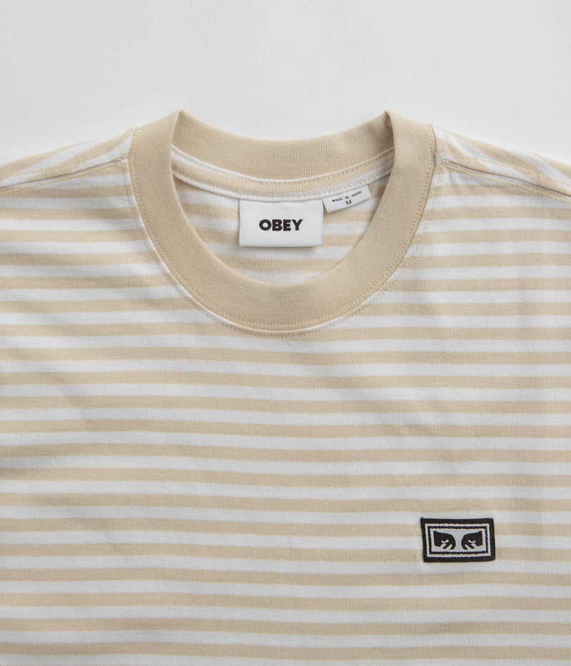 Obey Established Works Eyes Stripe T-Shirt in Clay Multi