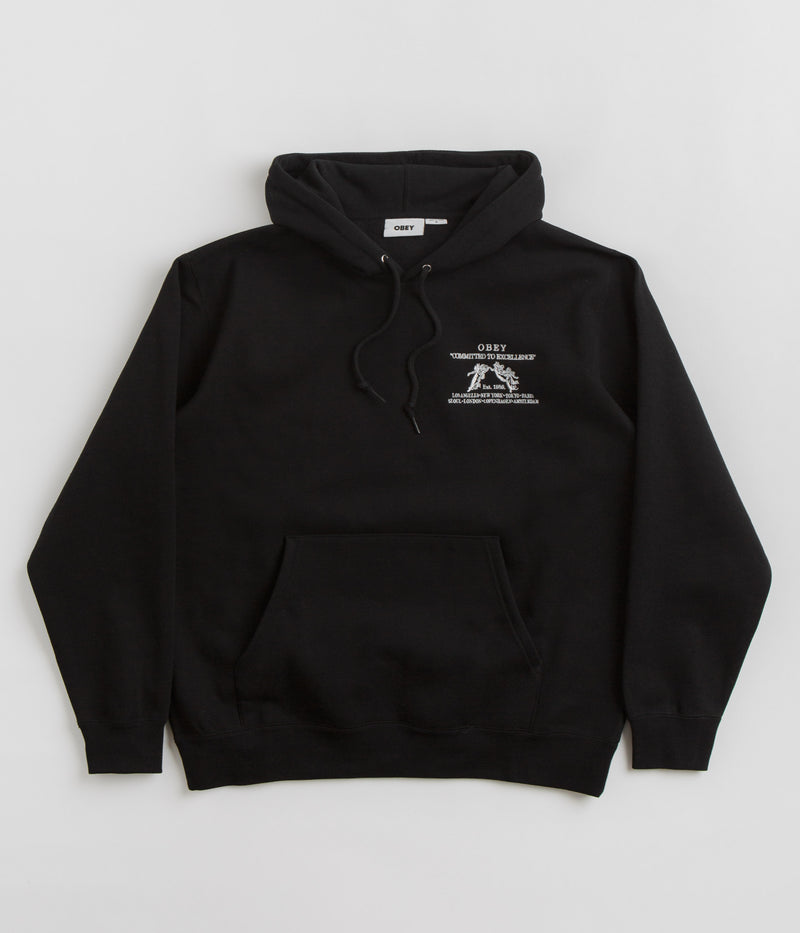 Obey Excellence Hoodie in Black