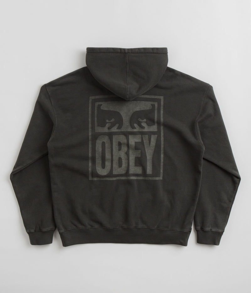 Obey Eyes Icon Extra Heavy Hoodie in Pigment Pirate Black