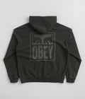 Obey Eyes Icon Extra Heavy Hoodie in Pigment Pirate Black