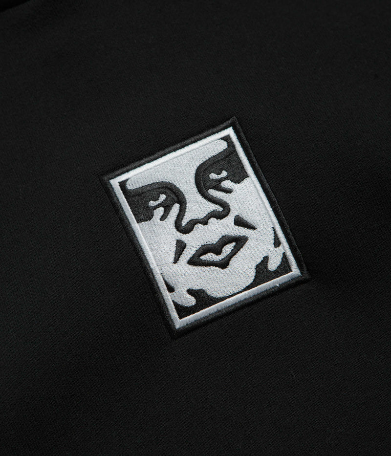 Obey Icon Extra Heavy Hoodie in Black