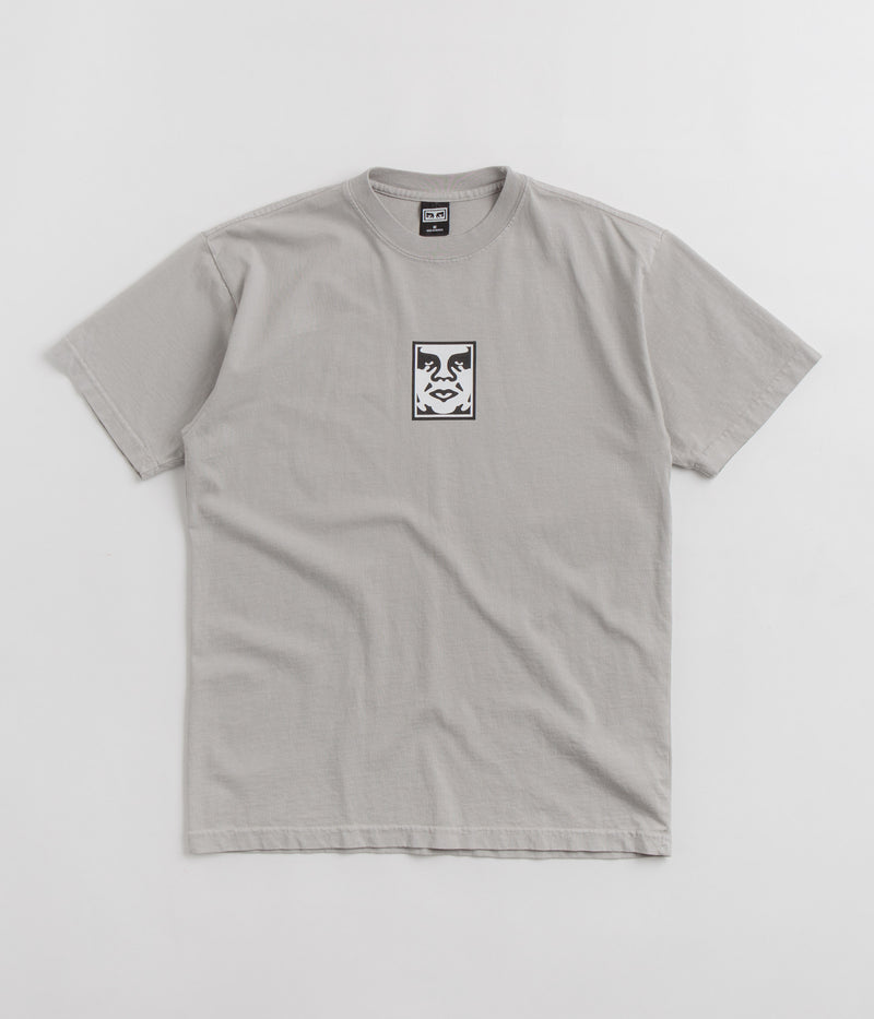 Obey Icon Heavyweight T-Shirt in Silver Grey