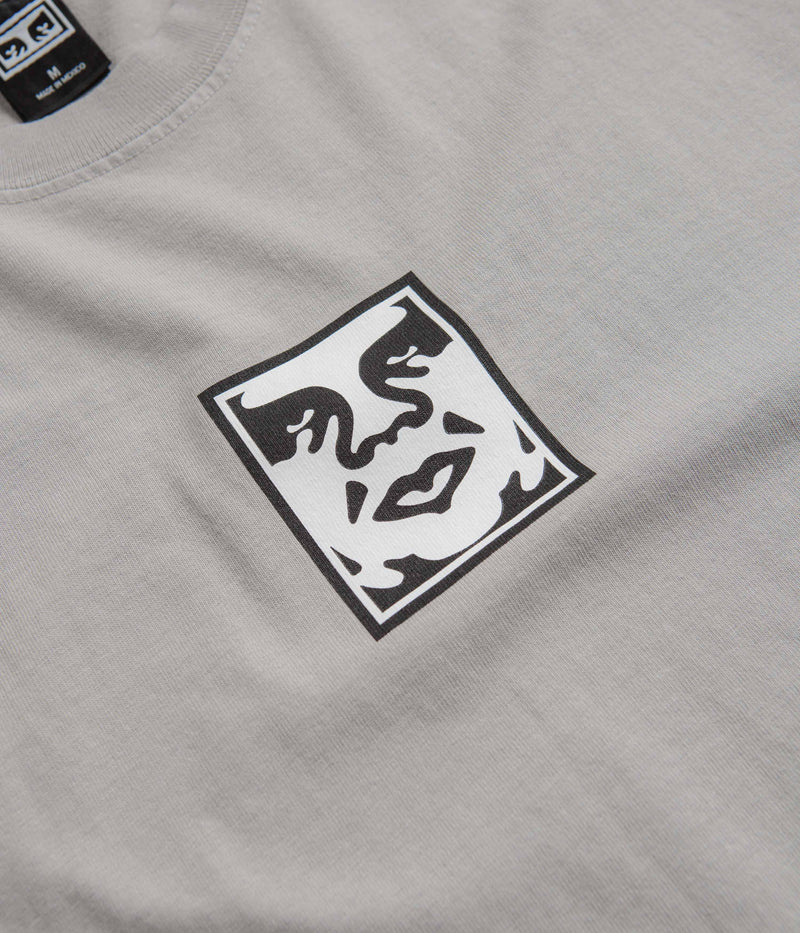 Obey Icon Heavyweight T-Shirt in Silver Grey
