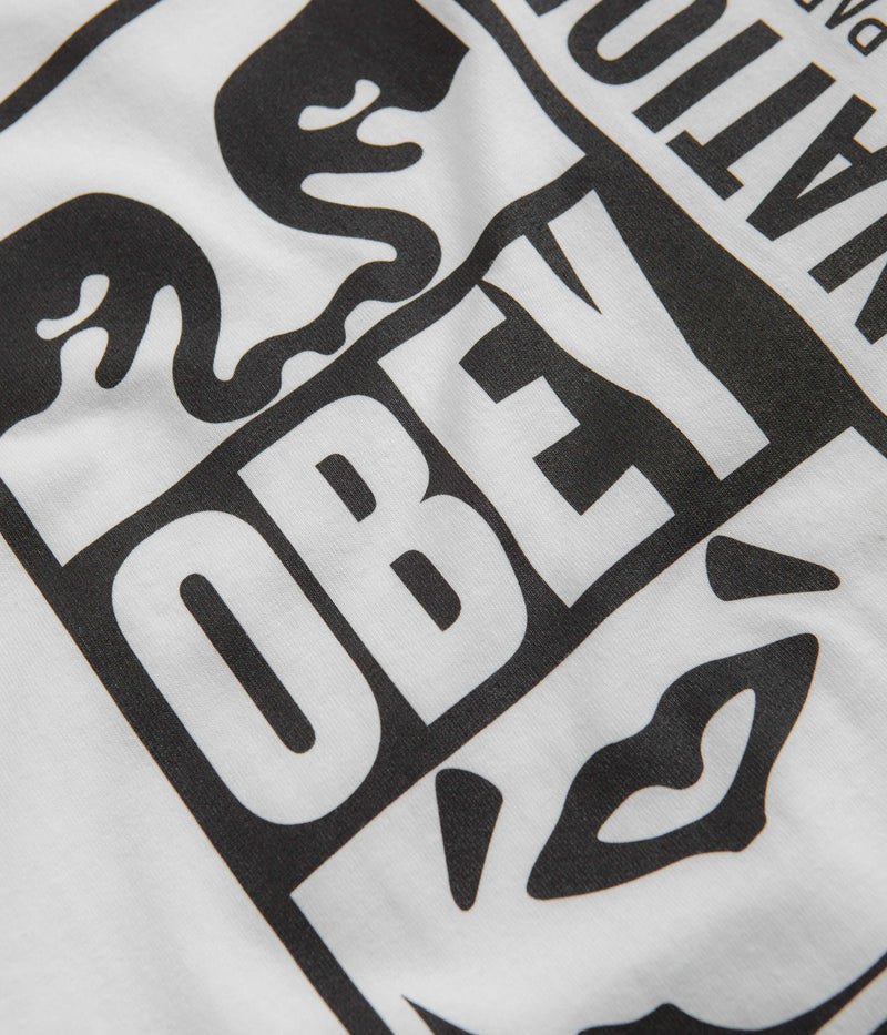 Obey Icon Split T-Shirt in White
