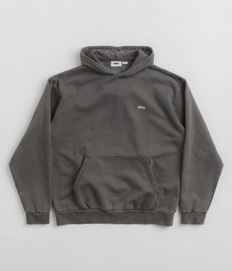 Obey Lowercase Pigment Hoodie in Digital Black