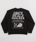 Obey Peace Program Crewneck Sweatshirt in Black