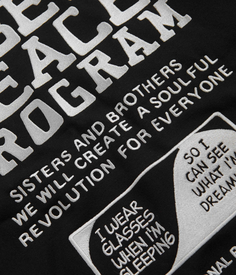 Obey Peace Program Crewneck Sweatshirt in Black