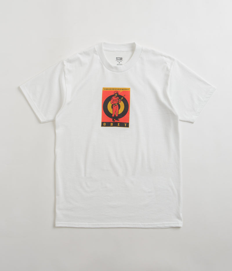 Obey Riot Cop T-Shirt in White