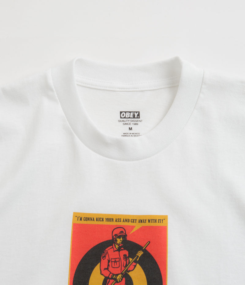 Obey Riot Cop T-Shirt in White