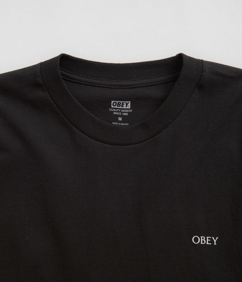 Obey Ripped Icon T-Shirt in Black