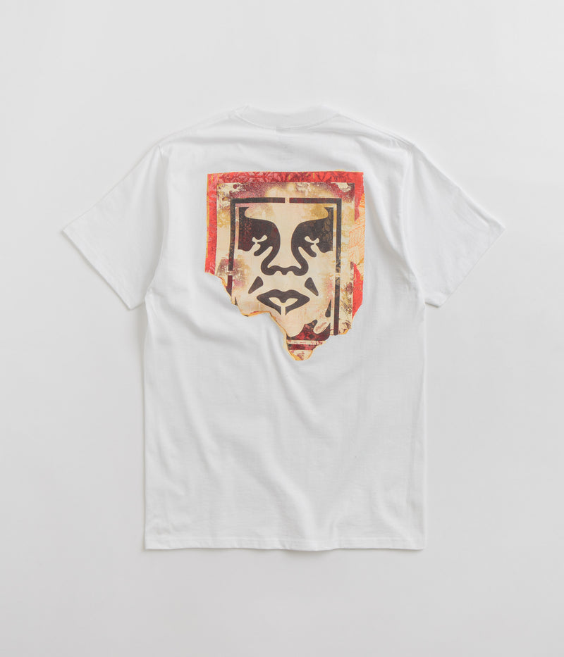Obey Ripped Icon T-Shirt in White