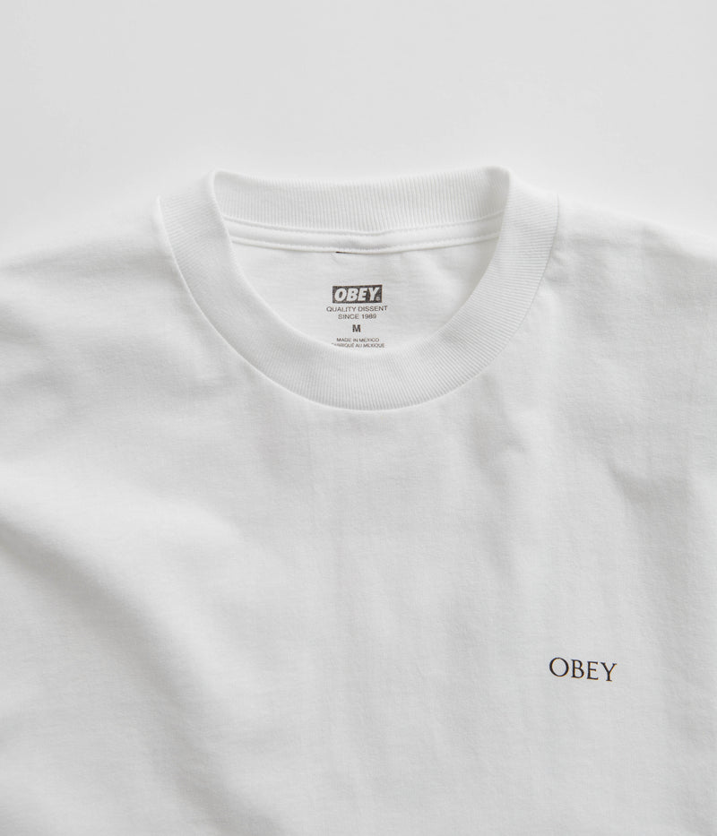 Obey Ripped Icon T-Shirt in White