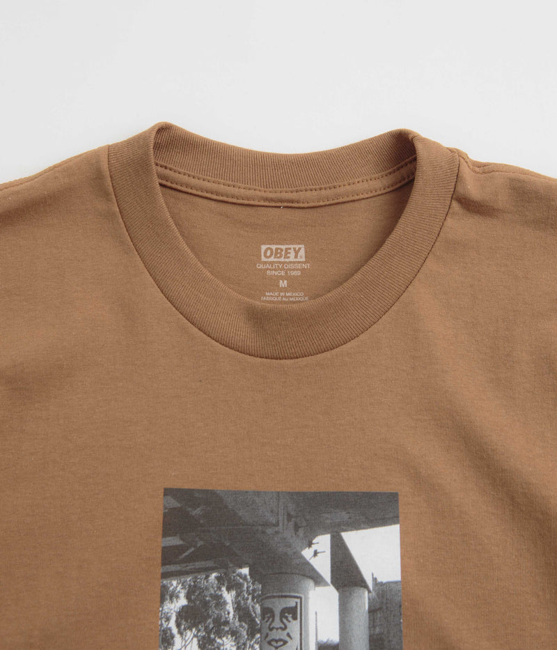 Obey Urban Renewal T-Shirt in Brown Sugar