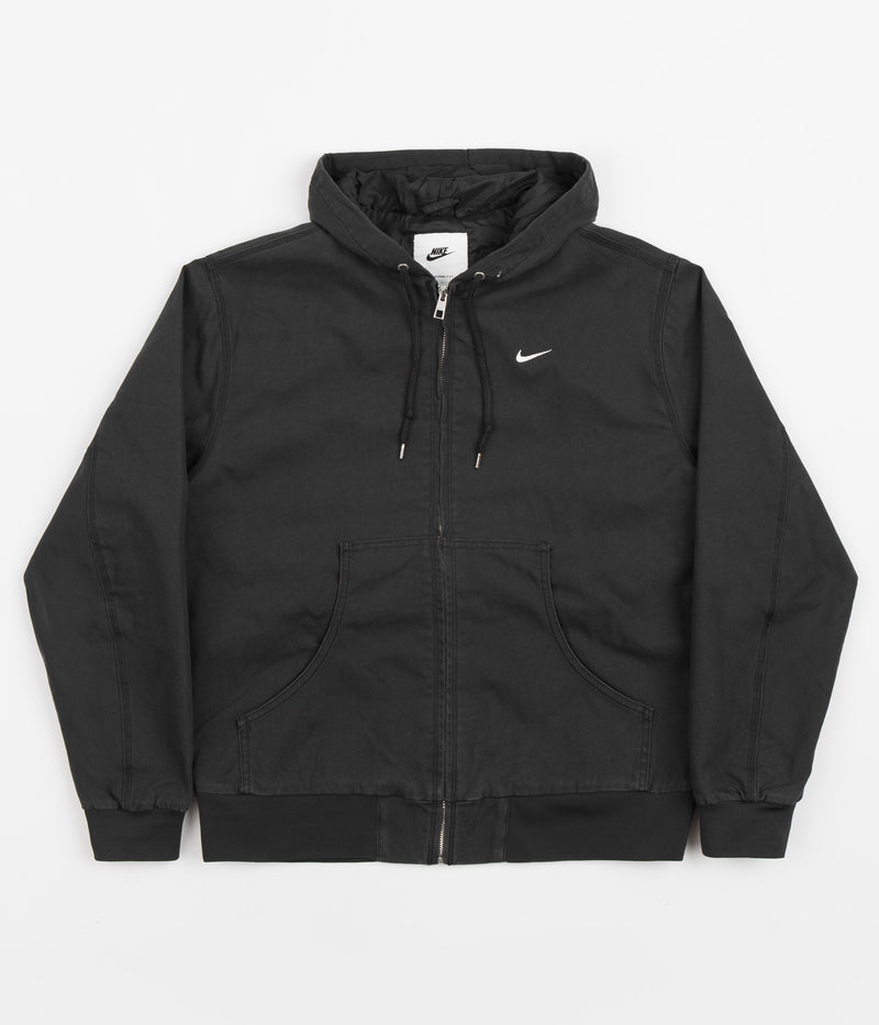 Nike Padded Hooded Jacket in Off Noir and White