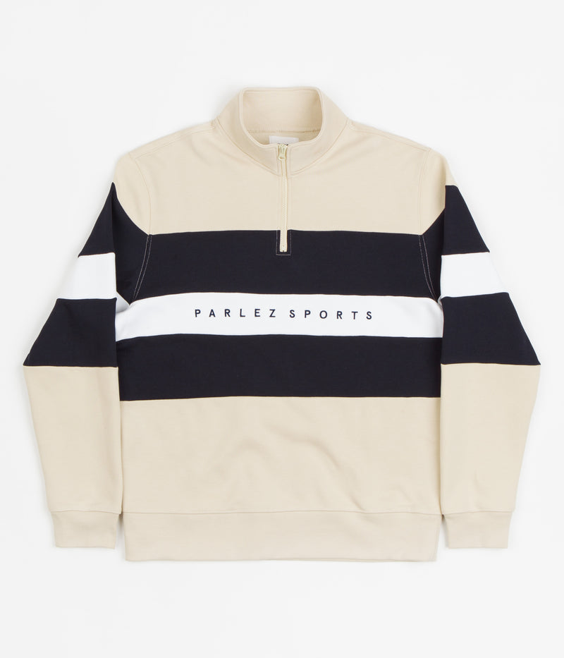 Parlez Aback Quarter Zip Sweatshirt in Ecru