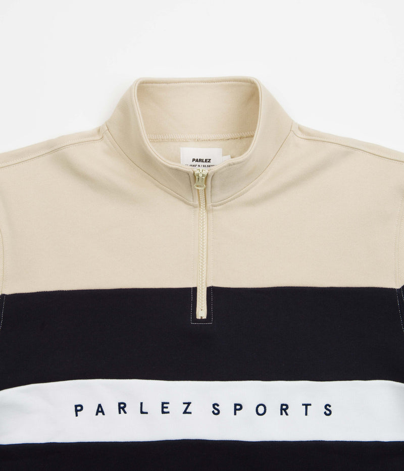 Parlez Aback Quarter Zip Sweatshirt in Ecru
