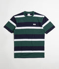 Parlez Bank Striped T-Shirt in Deep Green