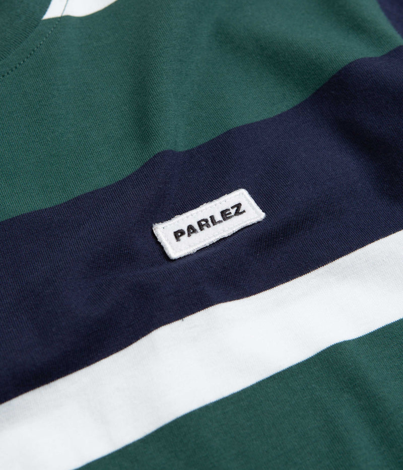 Parlez Bank Striped T-Shirt in Deep Green
