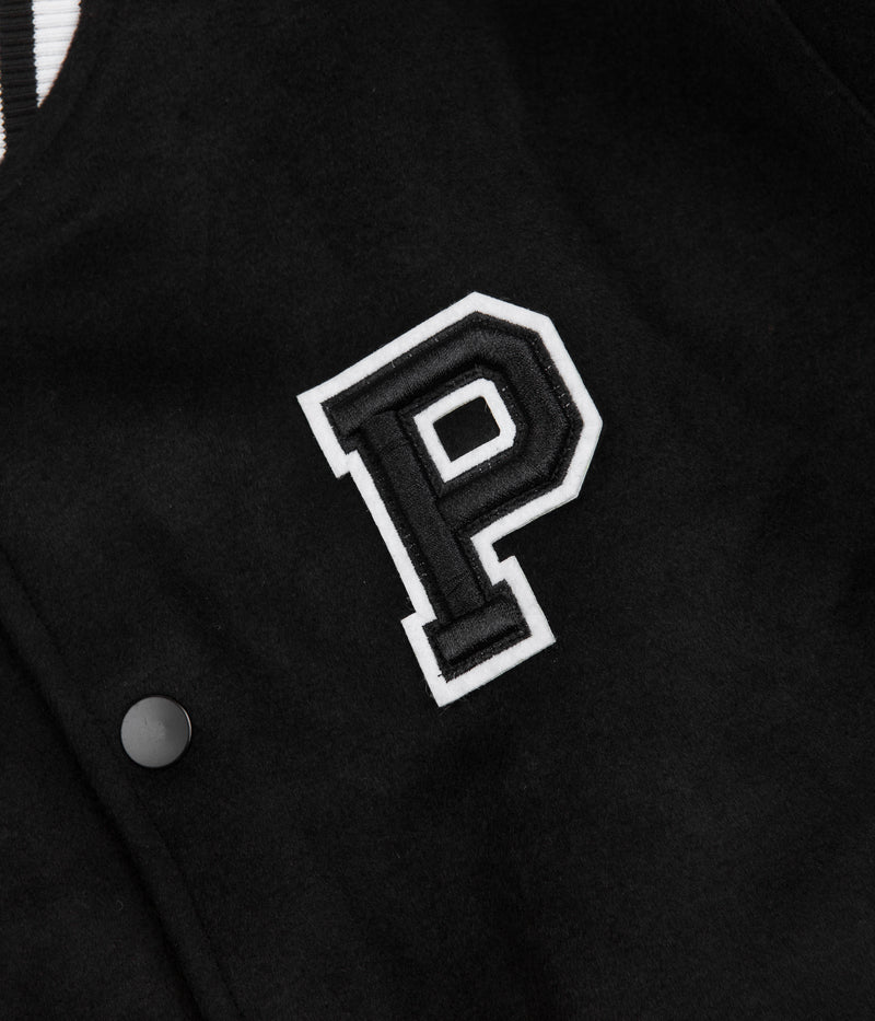 Parlez Bay Bomber College Jacket in Black