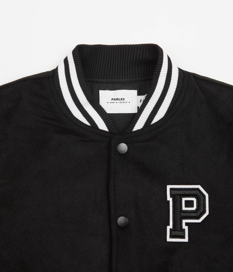 Parlez Bay Bomber College Jacket in Black