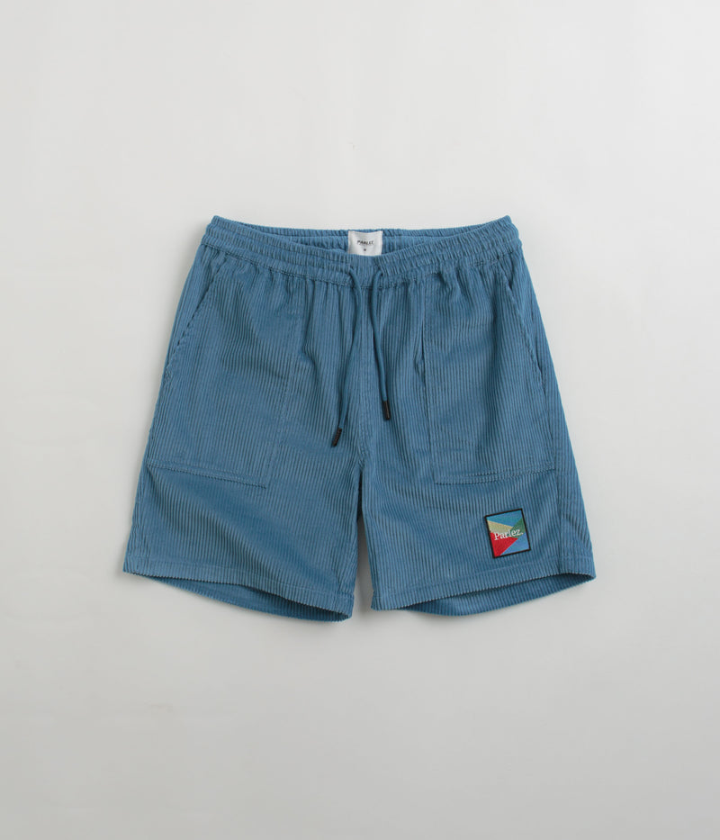 Parlez Campbell Cord Shorts in Dusty Blue