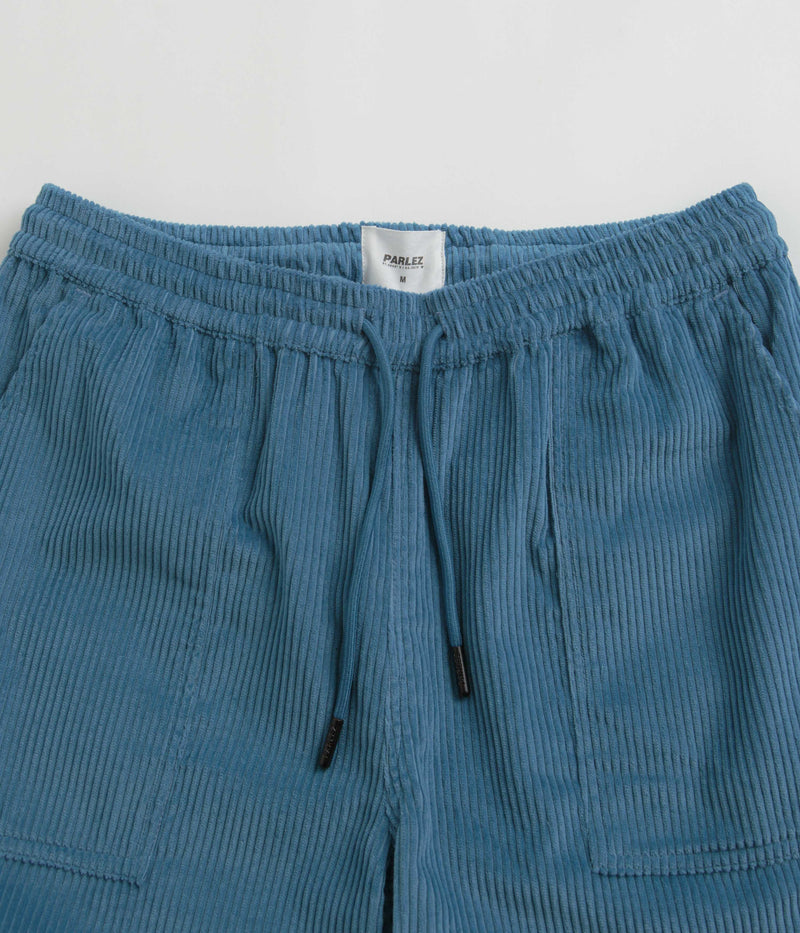 Parlez Campbell Cord Shorts in Dusty Blue