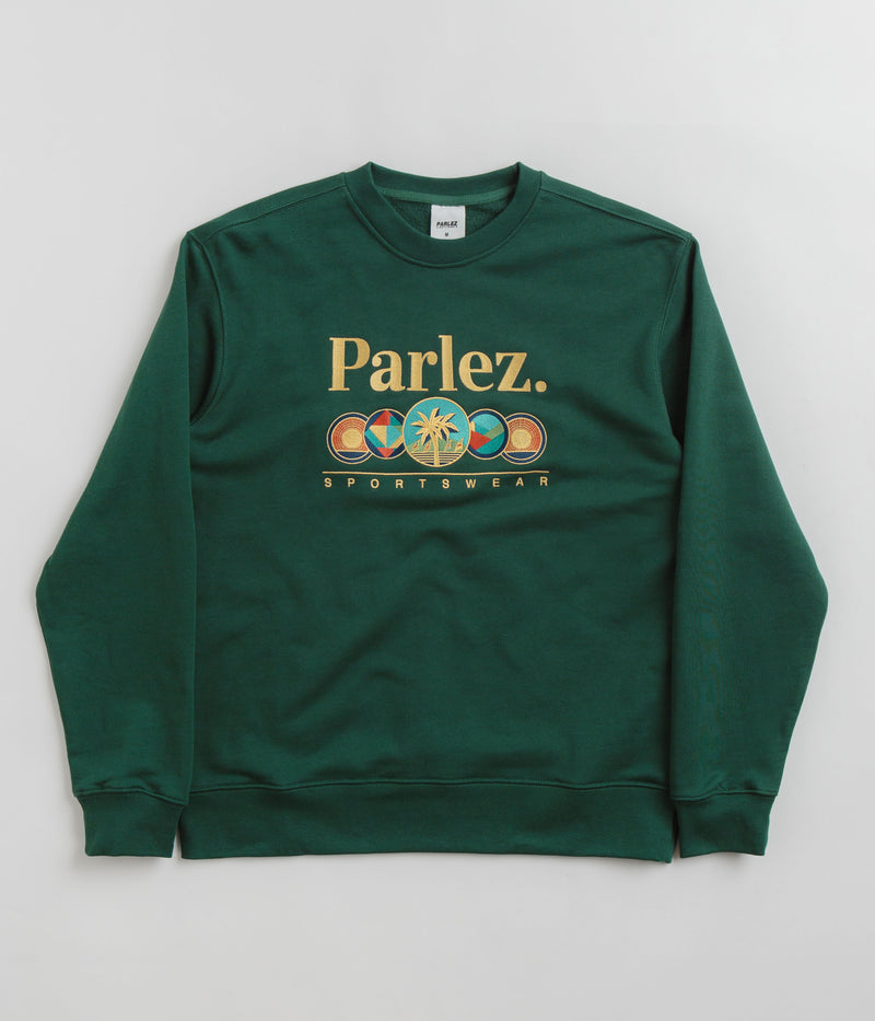 Parlez Reefer Crewneck Sweatshirt in Deep Green