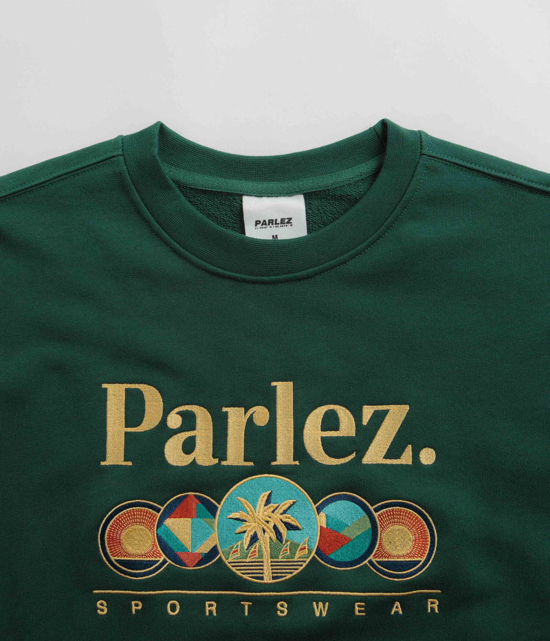 Parlez Reefer Crewneck Sweatshirt in Deep Green