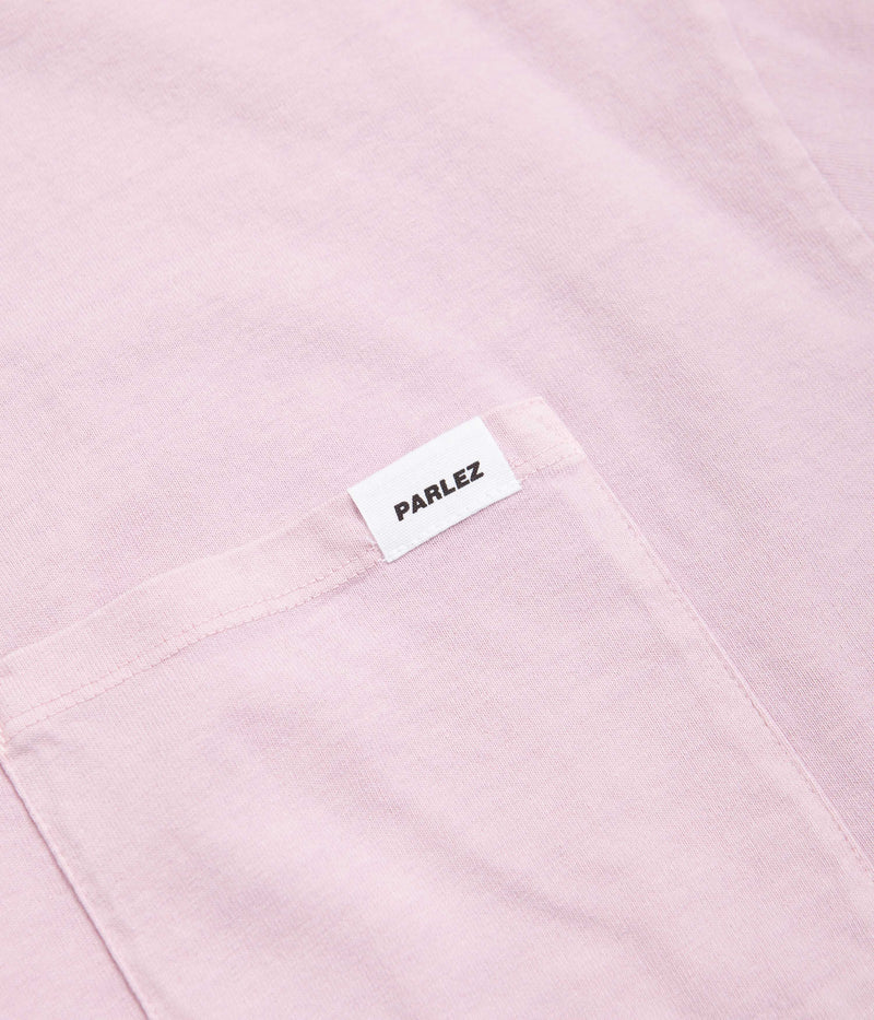Parlez Trelow Pigment Pocket Oversized T-Shirt in Lilac Washed