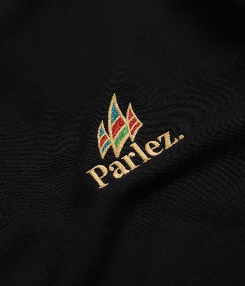 Parlez Wanstead 1/4 Zip Sweatshirt in Black