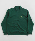 Parlez Wanstead 1/4 Zip Sweatshirt in Deep Green