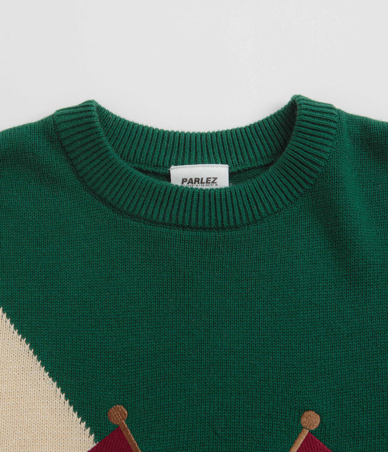 Parlez Yard Knit Crewneck Sweatshirt in Navy and Multi