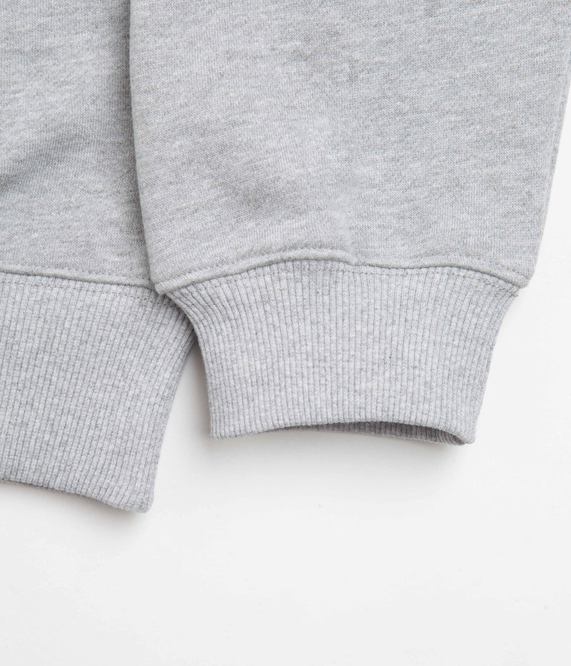Pass Port Emblem Applique Crewneck Sweatshirt in Ash Heather
