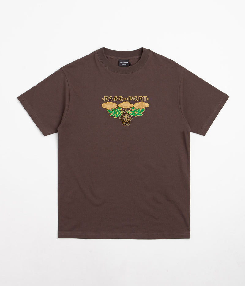 Pass Port Emblem Applique T-Shirt in Bark