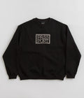 Pass Port Invasive Embroidered Crewneck Sweatshirt in Black
