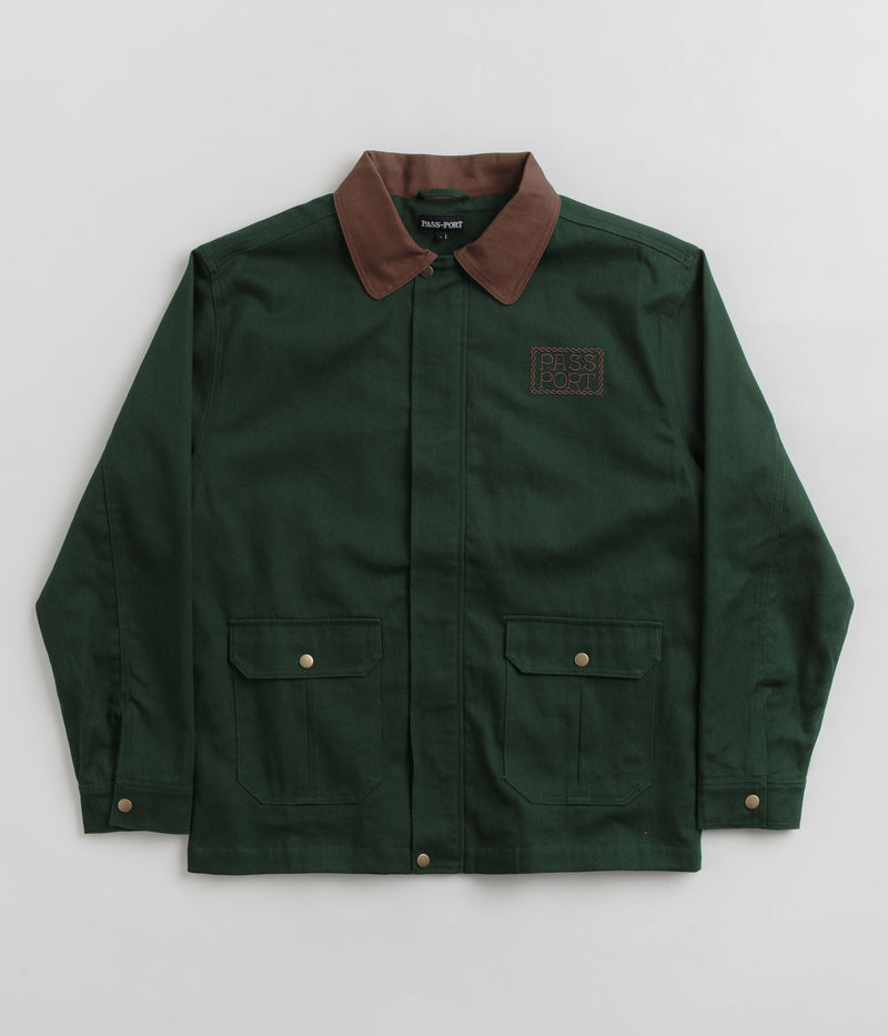 Pass Port Invasive Logo Yard Jacket in Forest Green