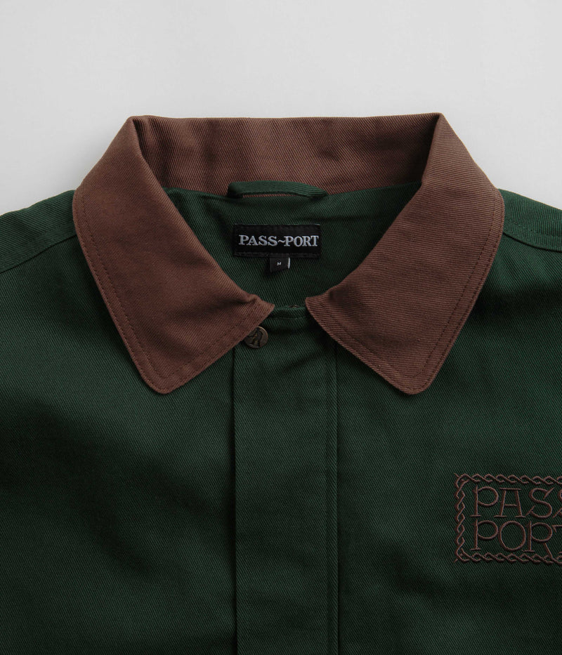 Pass Port Invasive Logo Yard Jacket in Forest Green