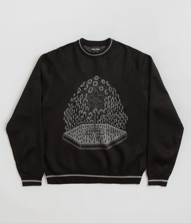 Pass Port Kings X Fountain Mohair Knitted Sweatshirt in Black
