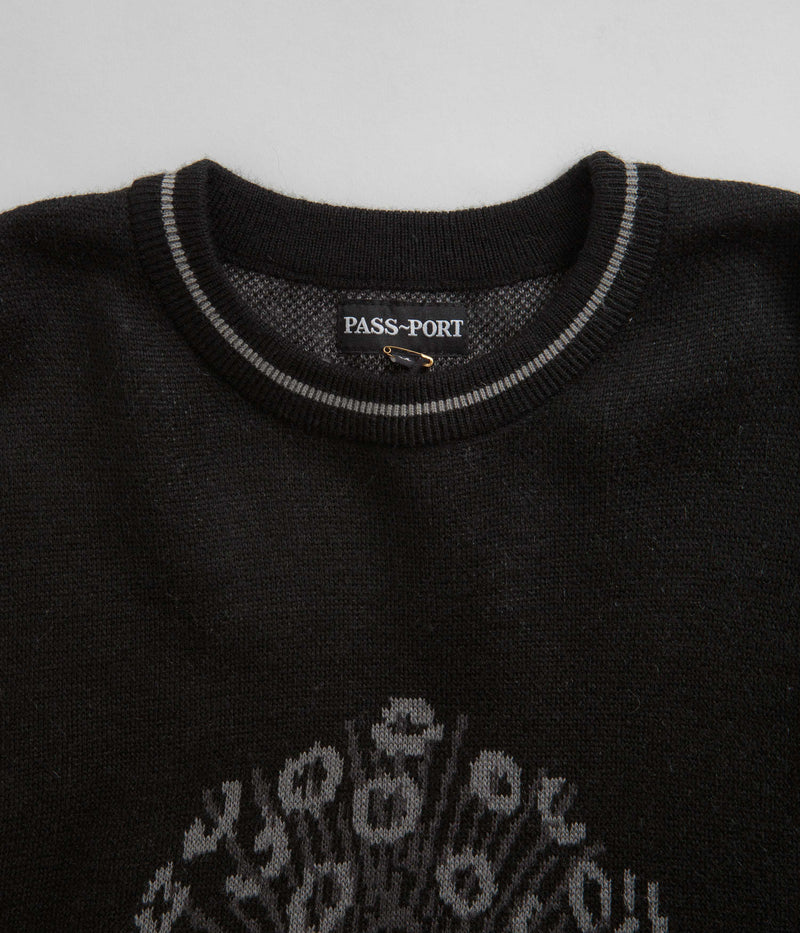 Pass Port Kings X Fountain Mohair Knitted Sweatshirt in Black