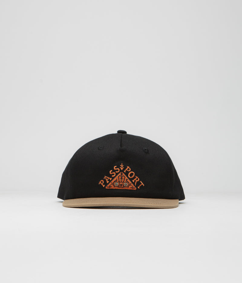 Pass Port Manuscript Workers Cap in Black and Sand