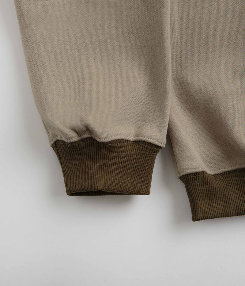 Pass Port Official Contrast Organic Hoodie in Khaki