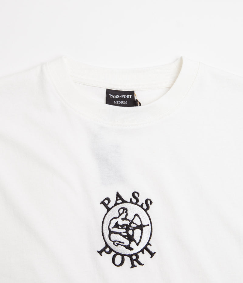 Pass Port Potters Mark Embroidery T-Shirt in White