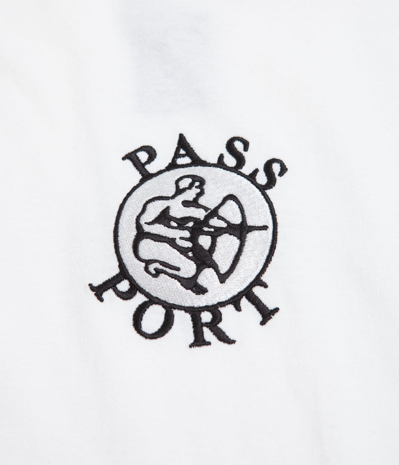 Pass Port Potters Mark Embroidery T-Shirt in White