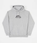 Pass Port Quill Embroidery Hoodie in Grey Heather