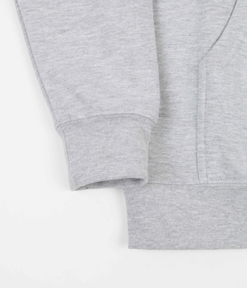 Pass Port Quill Embroidery Hoodie in Grey Heather