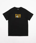 Pass Port Rosa Embroidery T-Shirt in Black